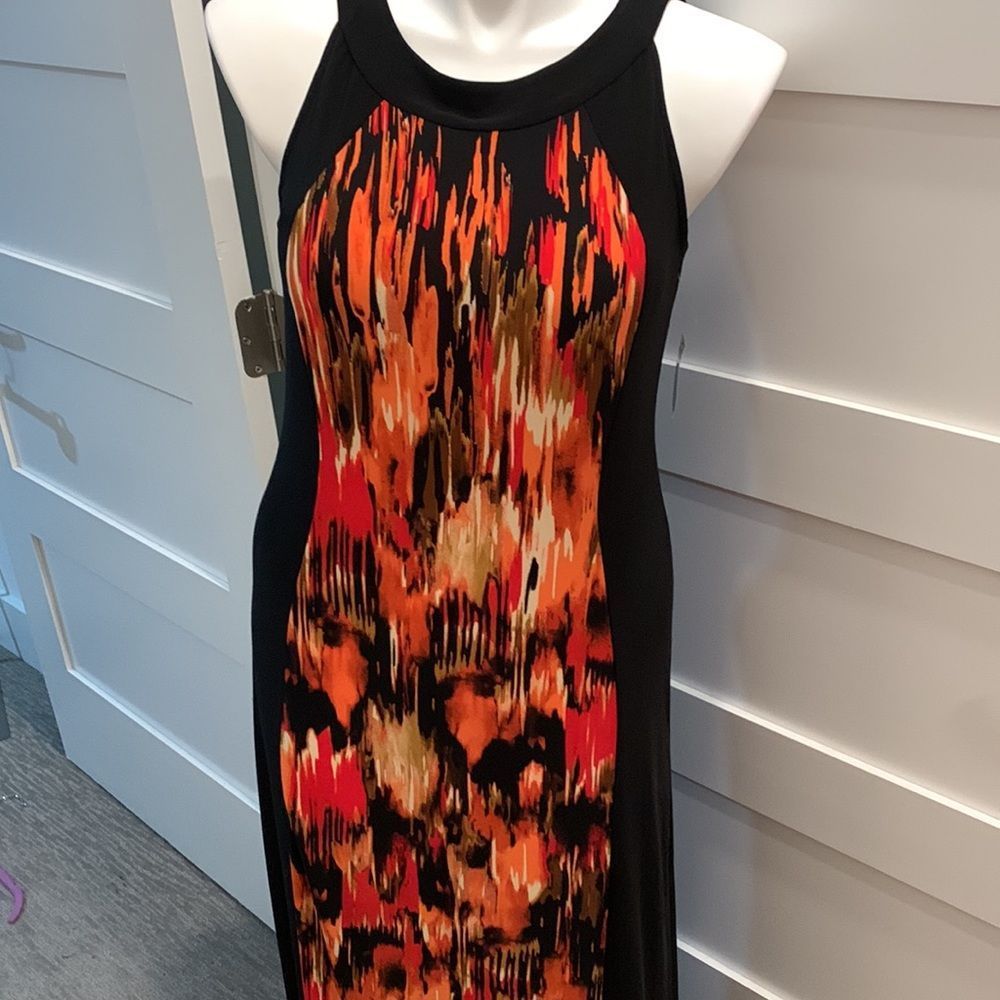 R&M Richards Crewneck Sleeveless Maxi Dress